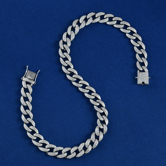 2025 New 1.5mm Round High-Carbon Diamond Unisex Necklace, 40-50cm