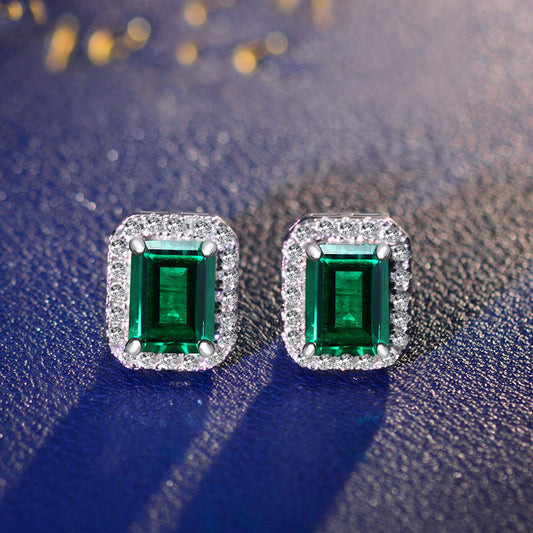 2025 New S925 Sterling Silver Stud emerald