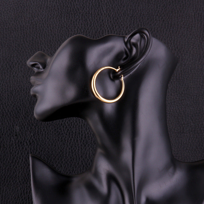 18K Gold Plated Hoop Earrings with Thick Long-Lasting Plating for Everyday Elegance Free Shipping