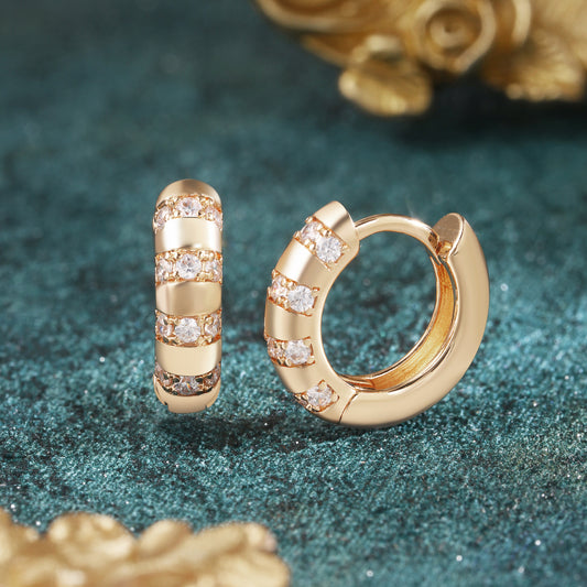 18k Gold plated earrings classic clip style