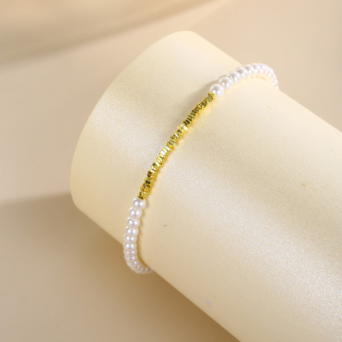 Pearl Bracelet Sterling Silver Bracelet 18K Gold Plated Ring