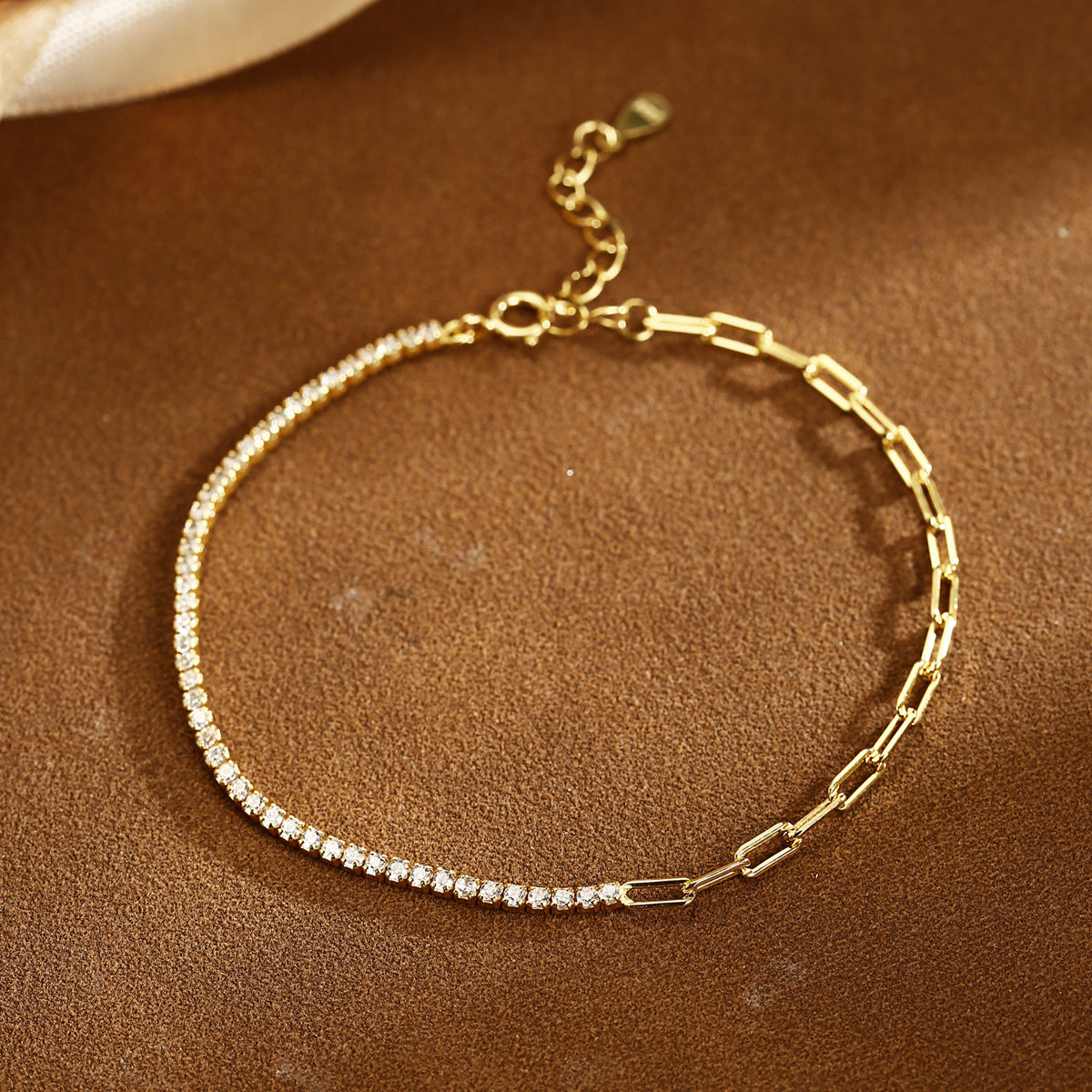 Chain Bracelet Sterling Silver Bracelet 18K Gold Plated Bracelet