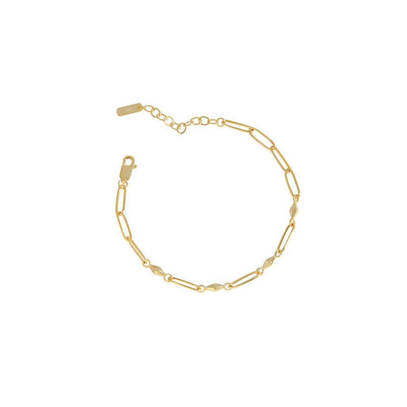 Chain Bracelet Sterling Silver Bracelet 18K Gold Plated Bracelet
