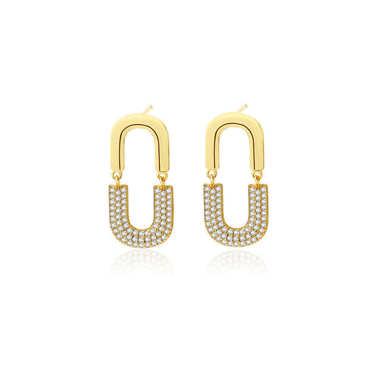 Sterling Silver Earrings 18K Gold Plated Earrings Stud Earrings