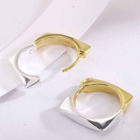 Sterling Silver Earrings 18K Gold Plated Earrings Huggie Earrings Hoop Earrings