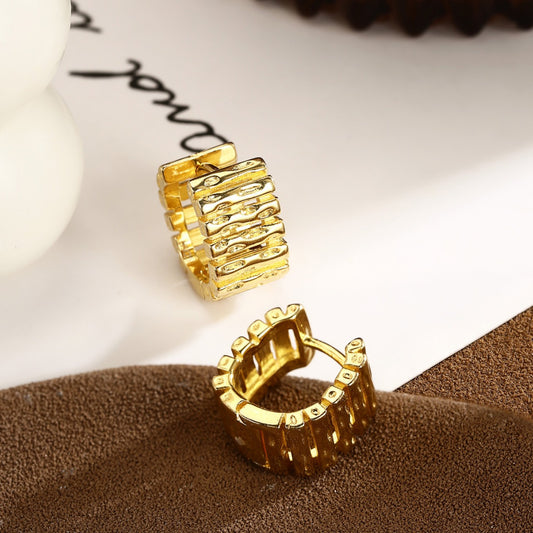 Sterling Silver Earrings 18K Gold Plated Earrings Huggie Earrings