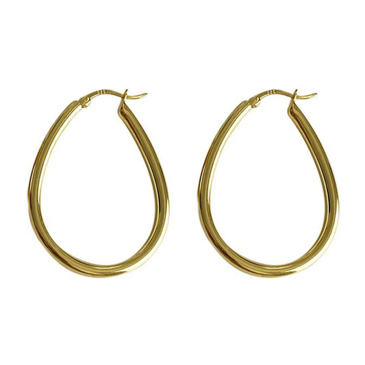 Hoop Earrings Sterling Silver Earrings 18K Gold Plated Earrings