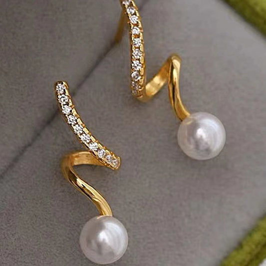 Pearl Earrings Sterling Silver Earrings 18K Gold Plated Earrings