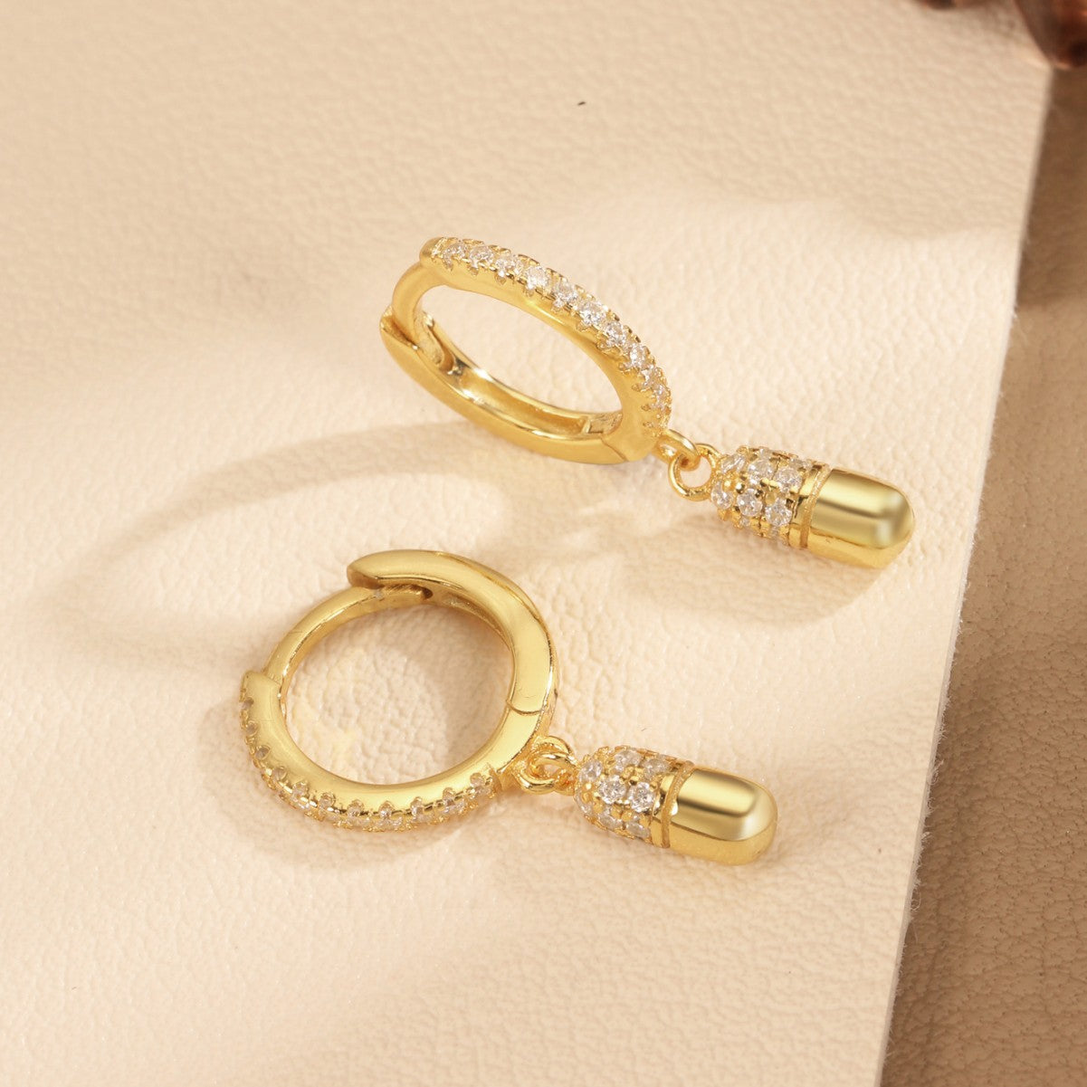 Sterling Silver Earrings 18K Gold Plated Earrings Drop Earrings Hoop Earrings
