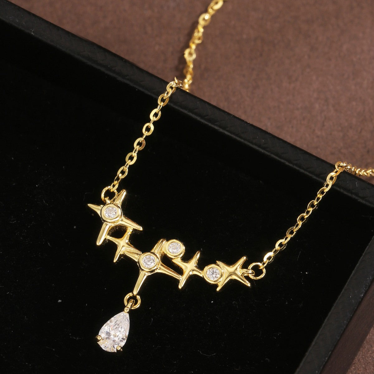 Star Necklace Sterling Silver Necklace 18K Gold Plated Necklace