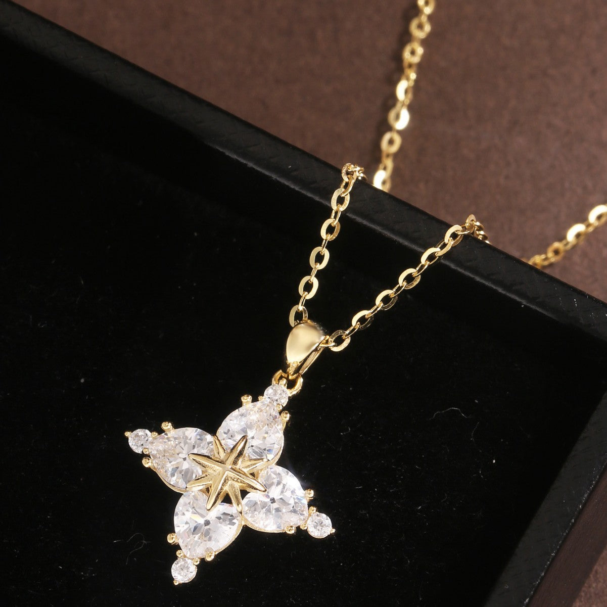 Star Necklace Sterling Silver Necklace 18K Gold Plated Necklace