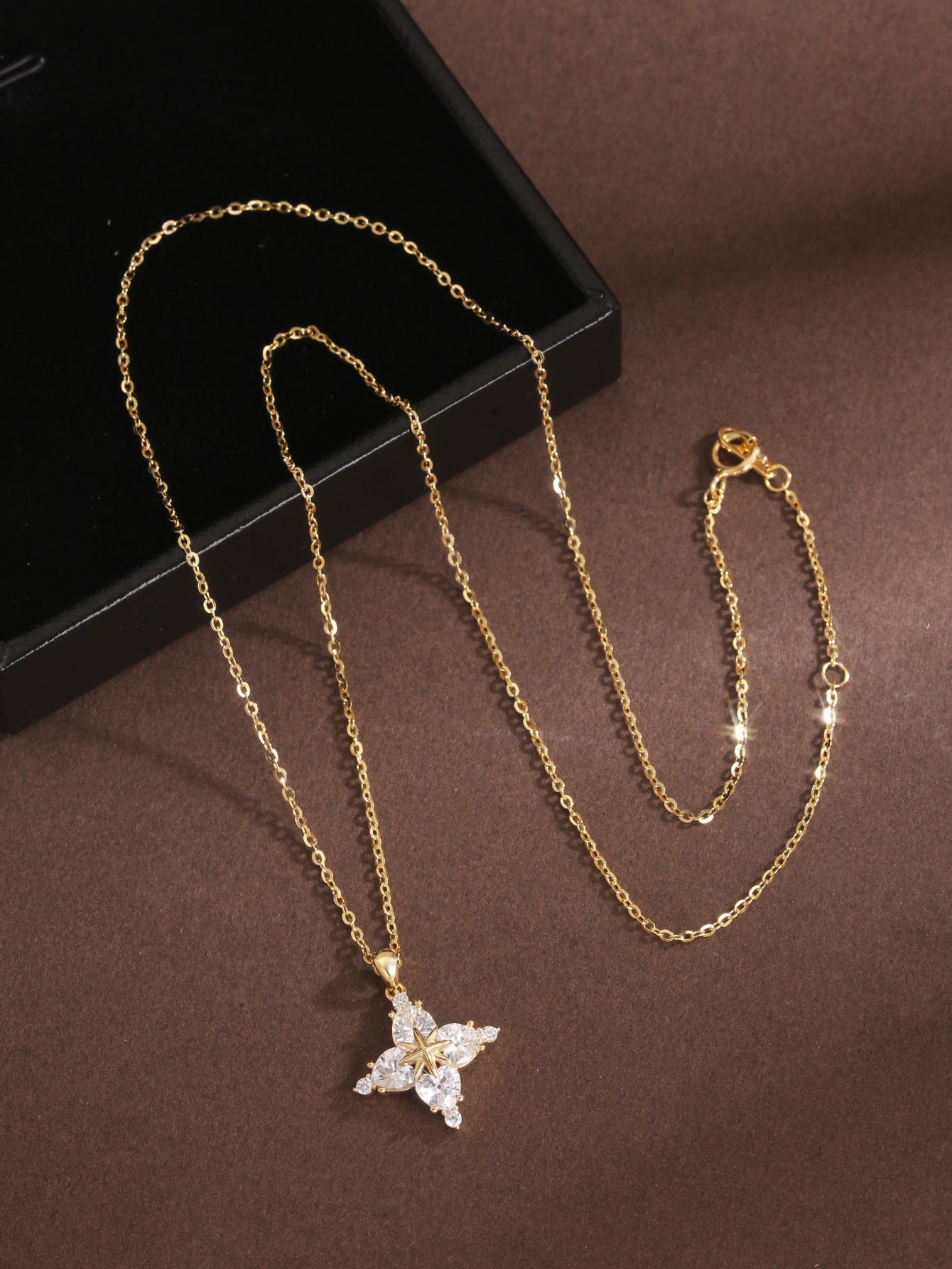 Star Necklace Sterling Silver Necklace 18K Gold Plated Necklace