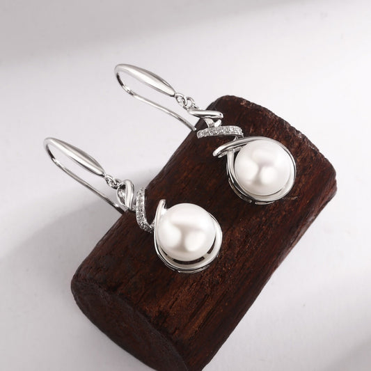 Pearl Earrings Sterling Silver Earrings Drop Earrings