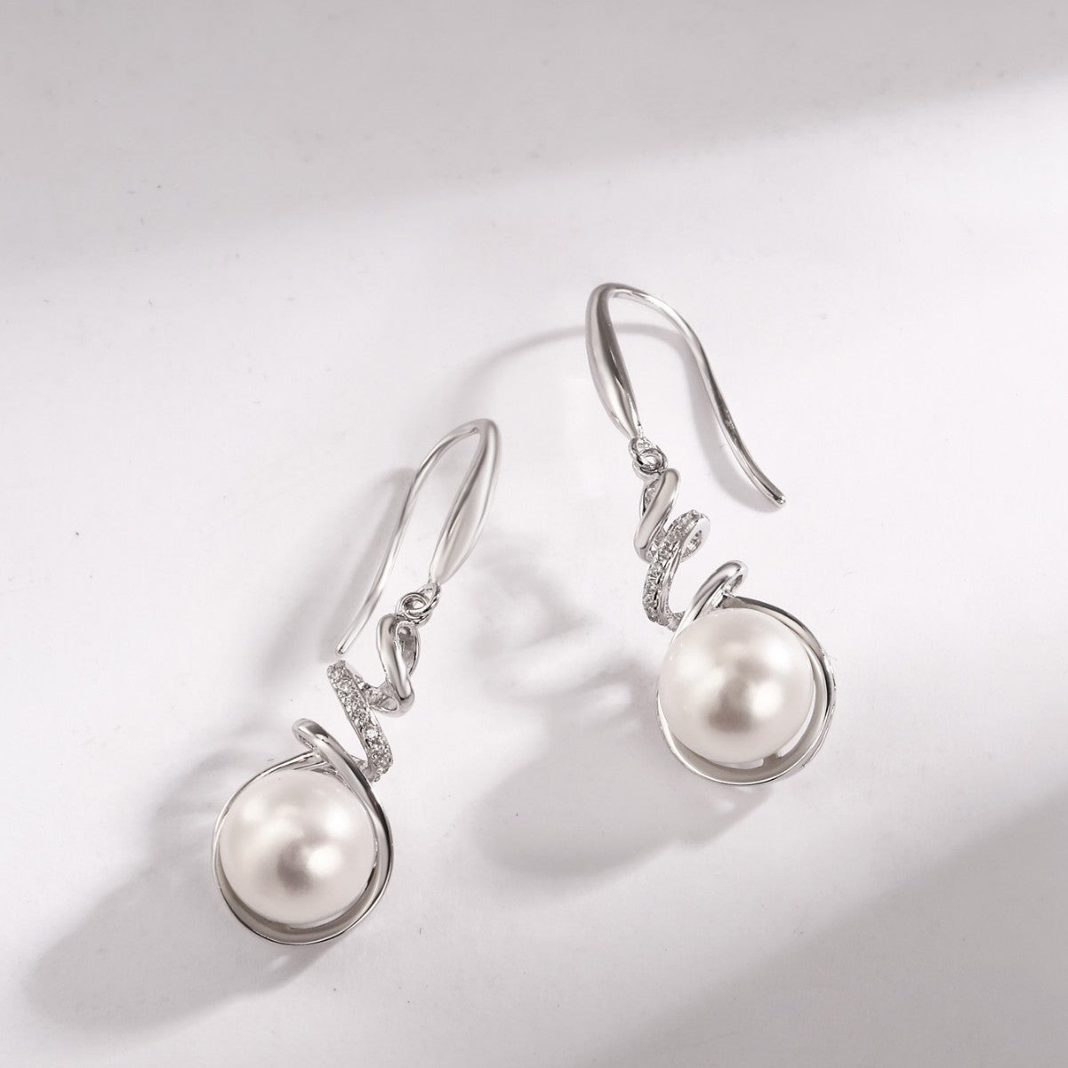 Pearl Earrings Sterling Silver Earrings Drop Earrings