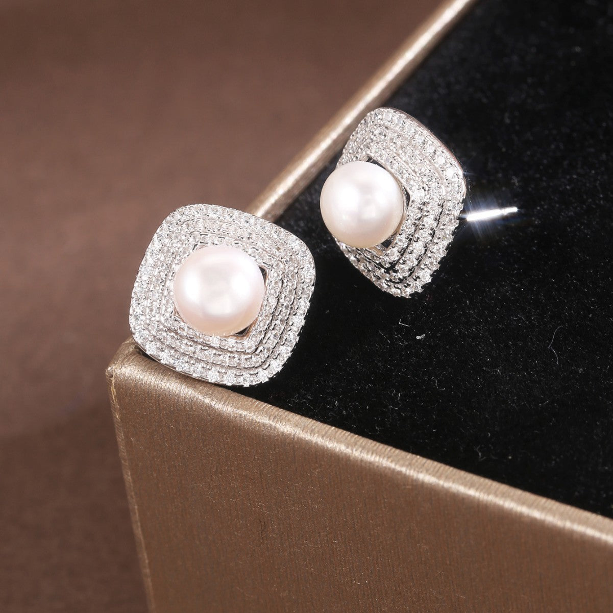 Freshwater Pearl Earrings Sterling Silver Earrings
