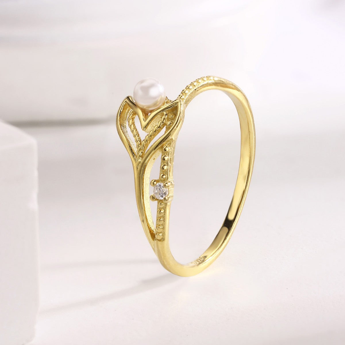 Mermaid Ring Sterling Silver Ring 18K Gold Plated Ring