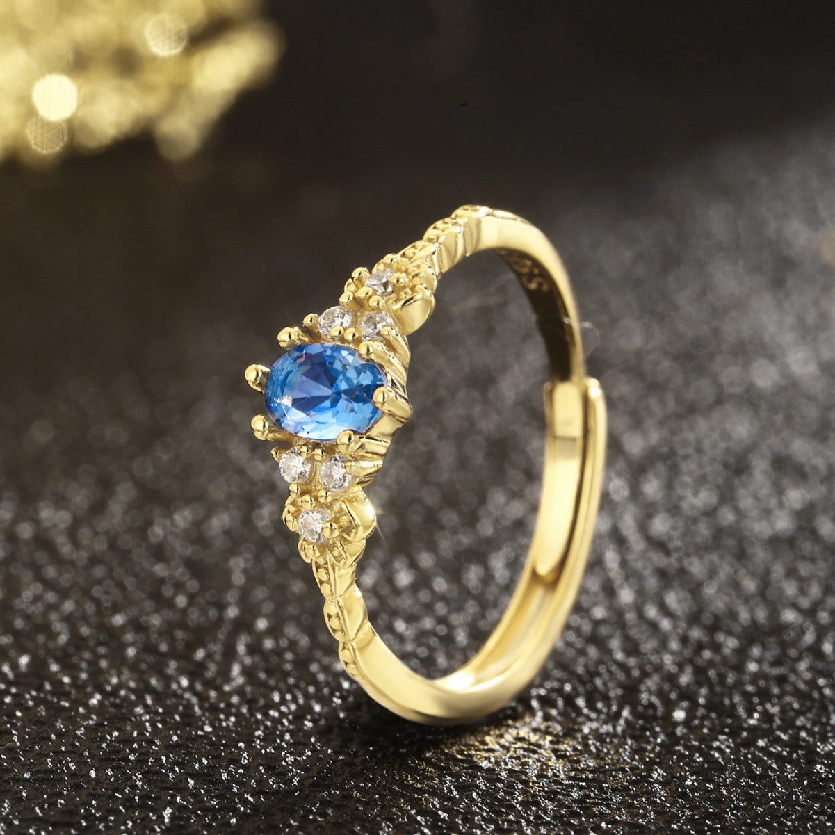 Sterling Silver Ring 18K Gold Plated Ring