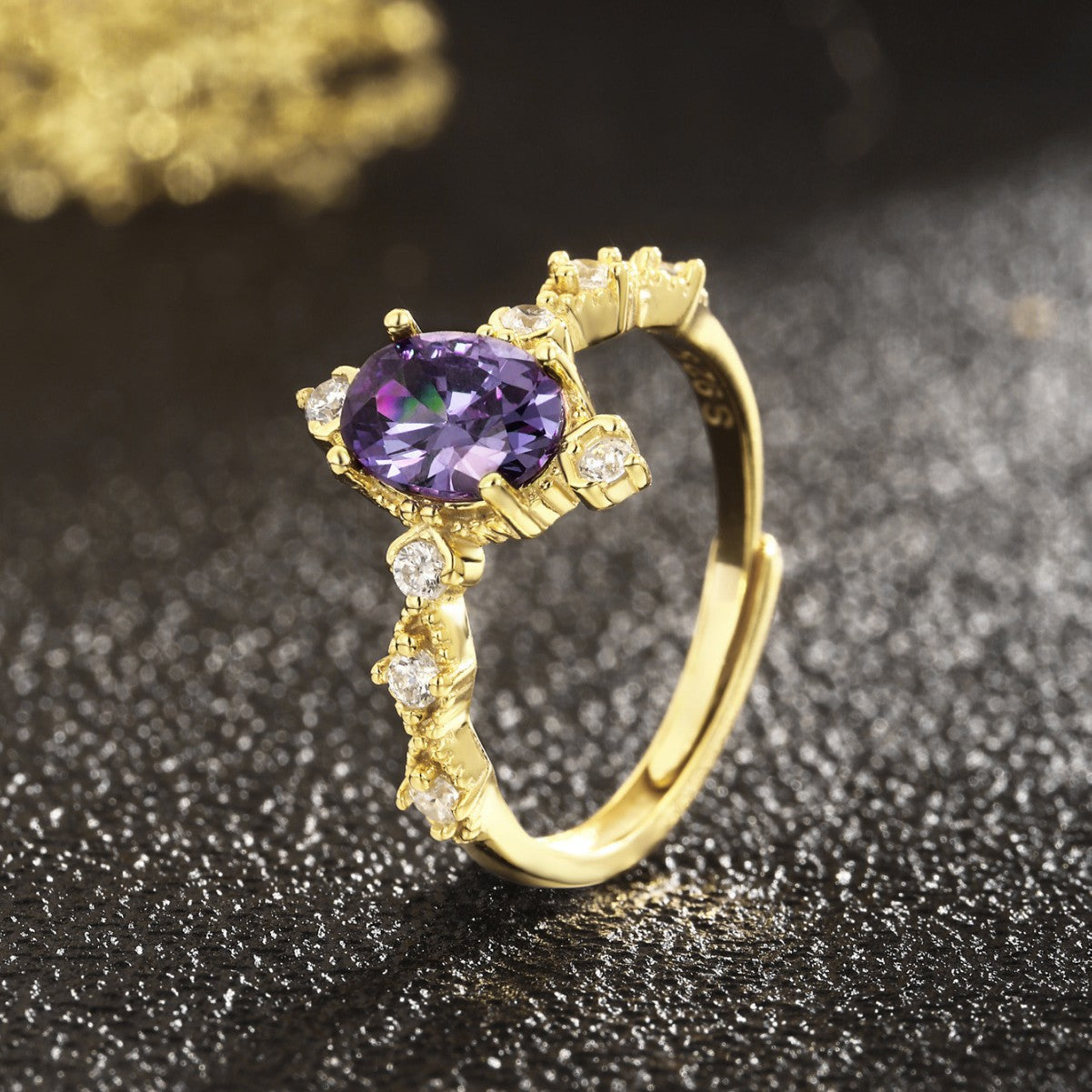 Sterling Silver Ring 18K Gold Plated Ring