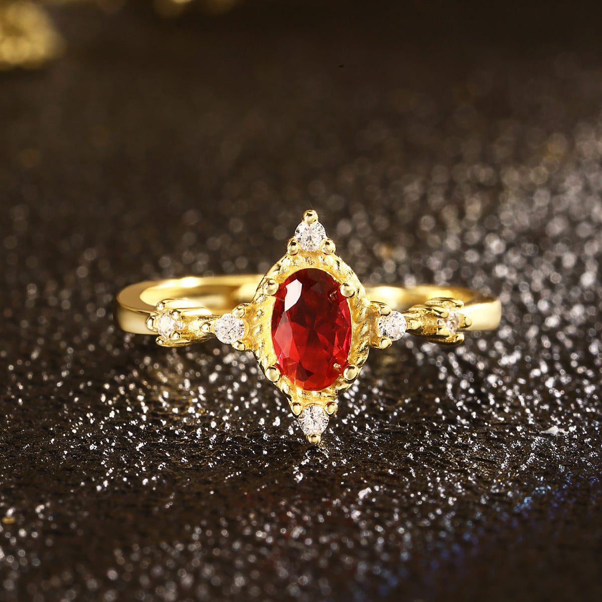 Sterling Silver Ring 18K Gold Plated Ring