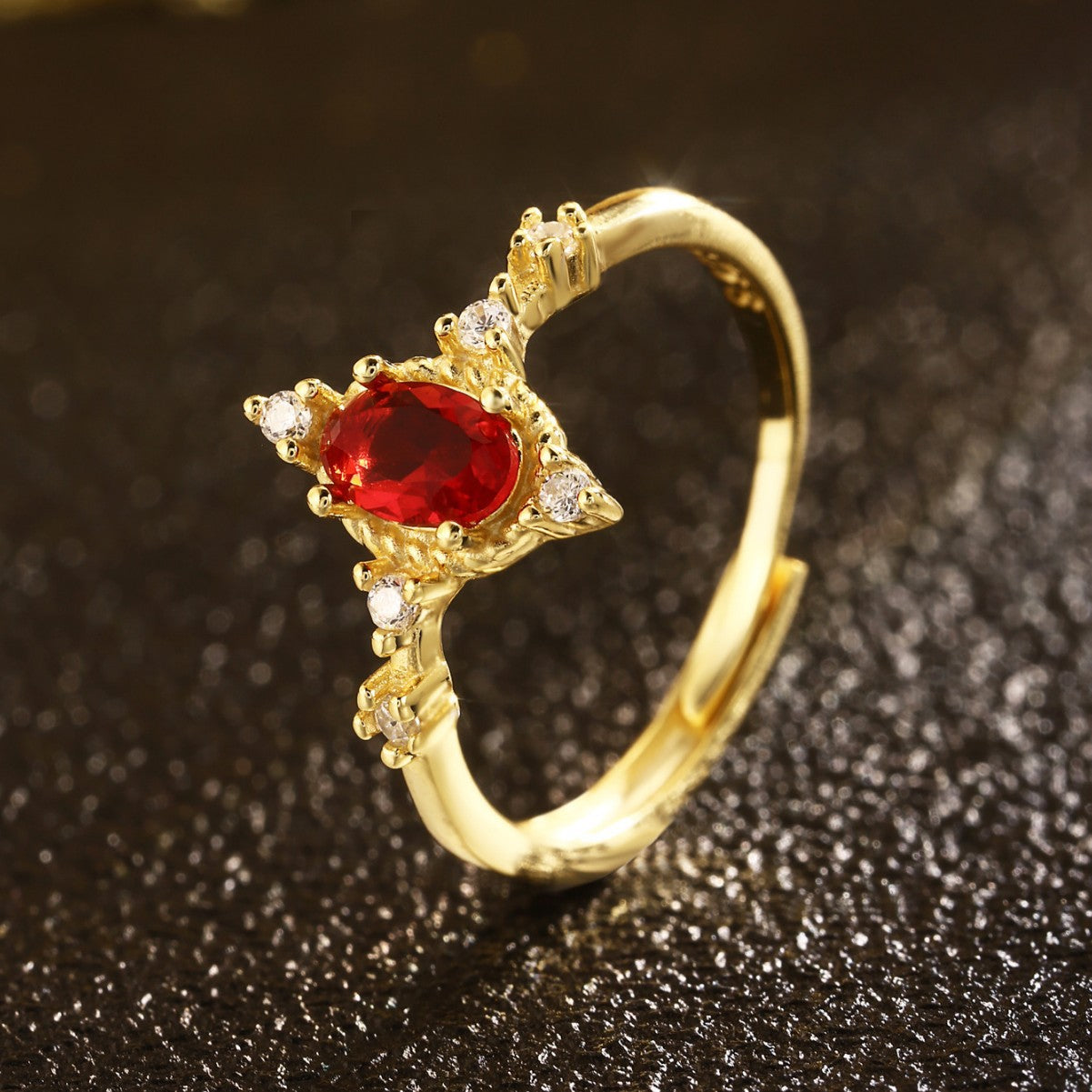 Sterling Silver Ring 18K Gold Plated Ring