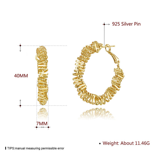 18k Gold plated earrings unique style new arrival