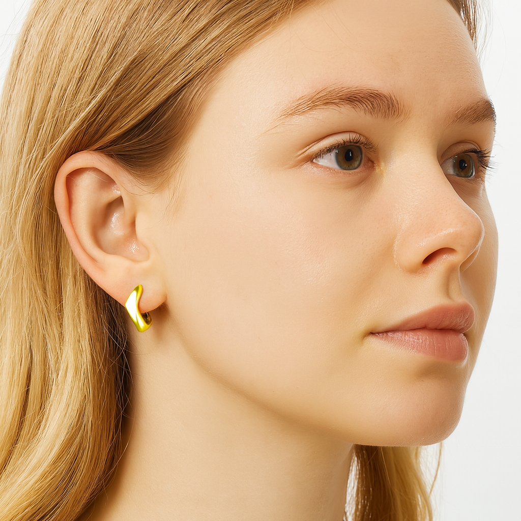 18K Gold plated Earrings Novel style clip