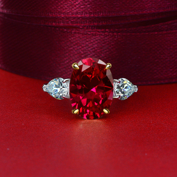 5 Carat Oval Four-Prong High Carbon Diamond Ring – Sterling Silver Minimalist & Brilliant Design