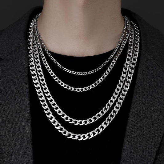 Stainless steel 316L chain necklace unisex Cuban Style hip pop