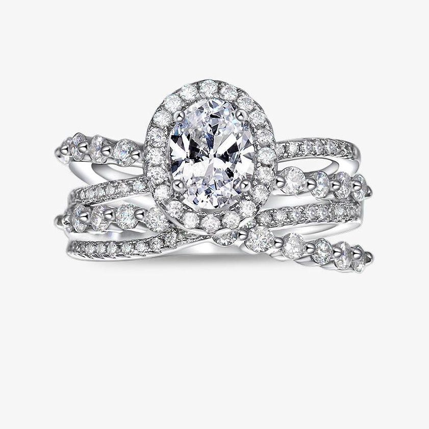 Elegant diamond ring with intricate design on a white background, featuring the brand 'SHIPEI JEWELRY'.