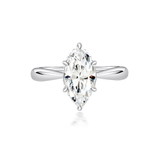 3 Carat Marquise White G Color High Carbon Diamond Ring – Sterling Silver 2025 Collection