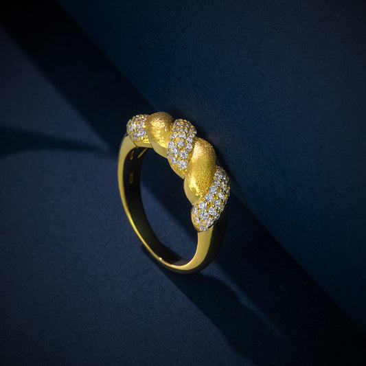 Minimalist Brushed S925 Silver Ring – 18K Plated INS Style 2025 Collection, Unisex Modern Design