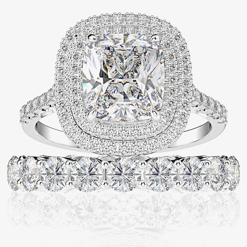 Diamond ring with a white background and 'SHIPEI JEWELRY' branding.