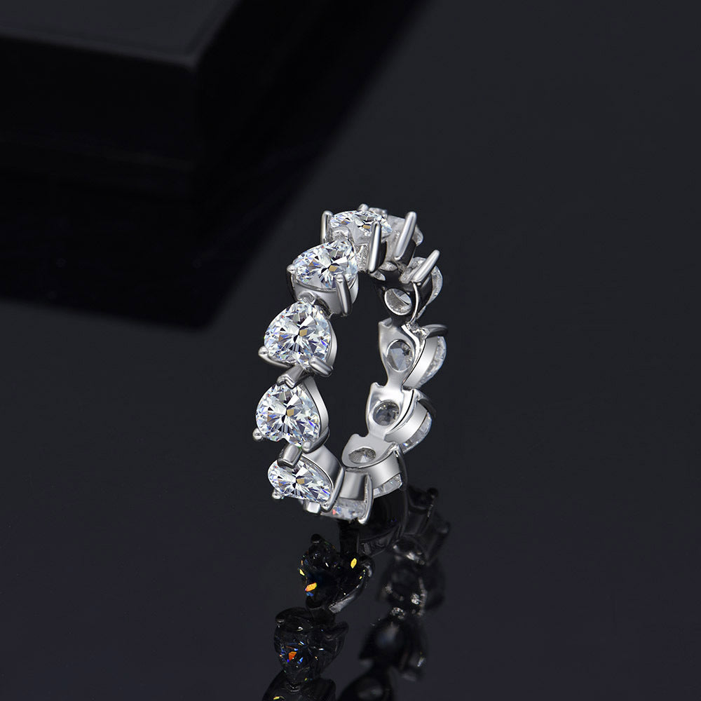 Sterling silver Ring Heart-Shaped 5x5mm 0.5 Ct