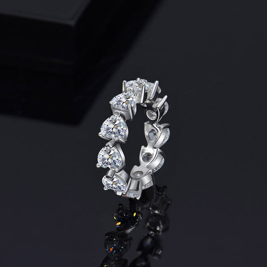 Sterling silver Ring Heart-Shaped 5x5mm 0.5 Ct