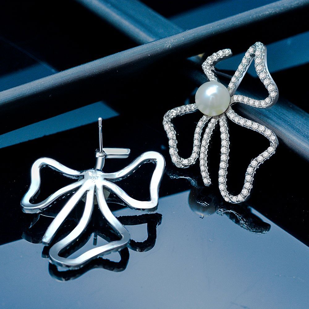 925 Sterling Silver Earrings Natural Pearl Stud Earrings - Elegant & Versatile Daily Wear