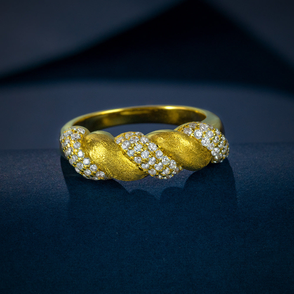 Minimalist Brushed S925 Silver Ring – 18K Plated INS Style 2025 Collection, Unisex Modern Design