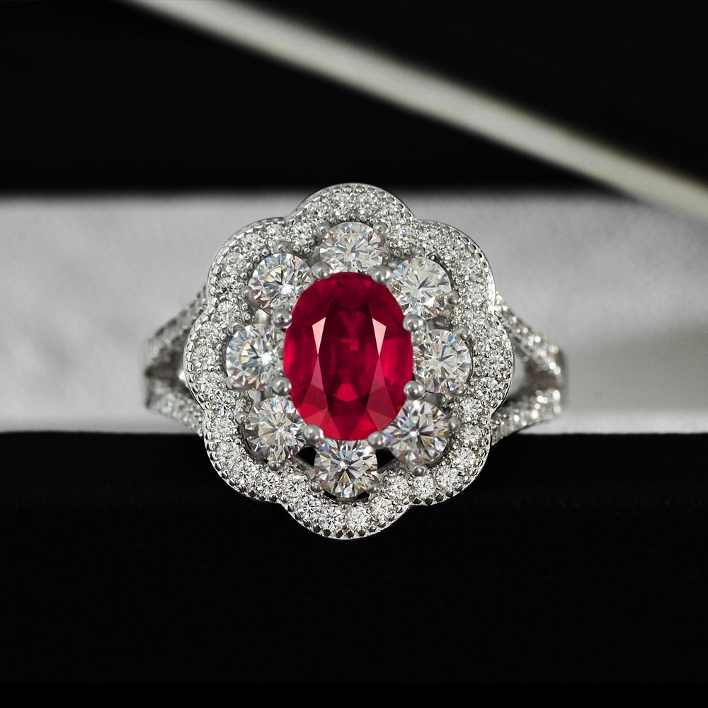 1 Carat Oval Cut Lab Ruby Ring – 6×8mm Sterling Silver 2025 Vintage Luxury Women’s Jewelry