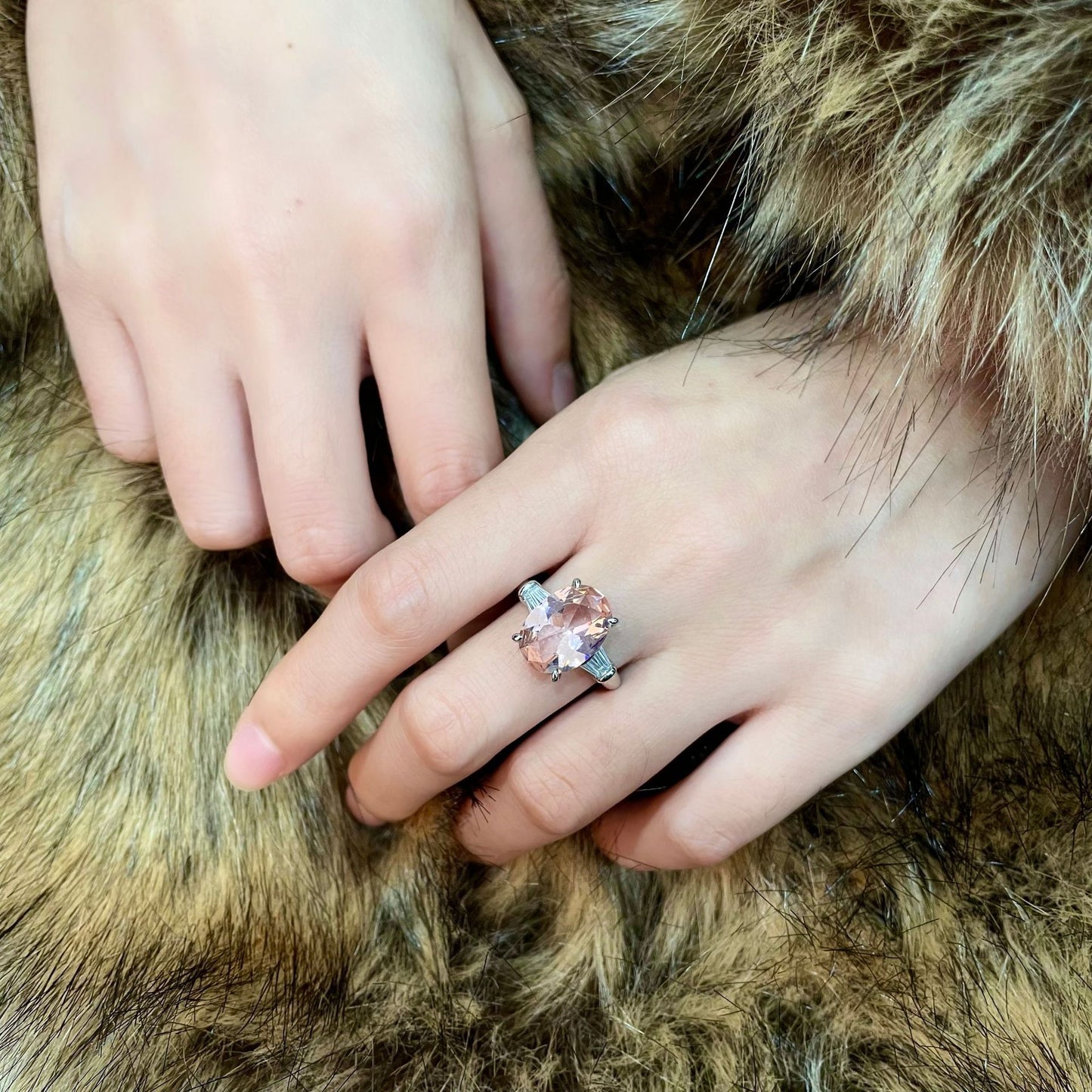 5 Carat 10×14mm Oval Cut High Carbon Diamond Ring – Sterling Silver European Style Minimalist Women’s Jewelry