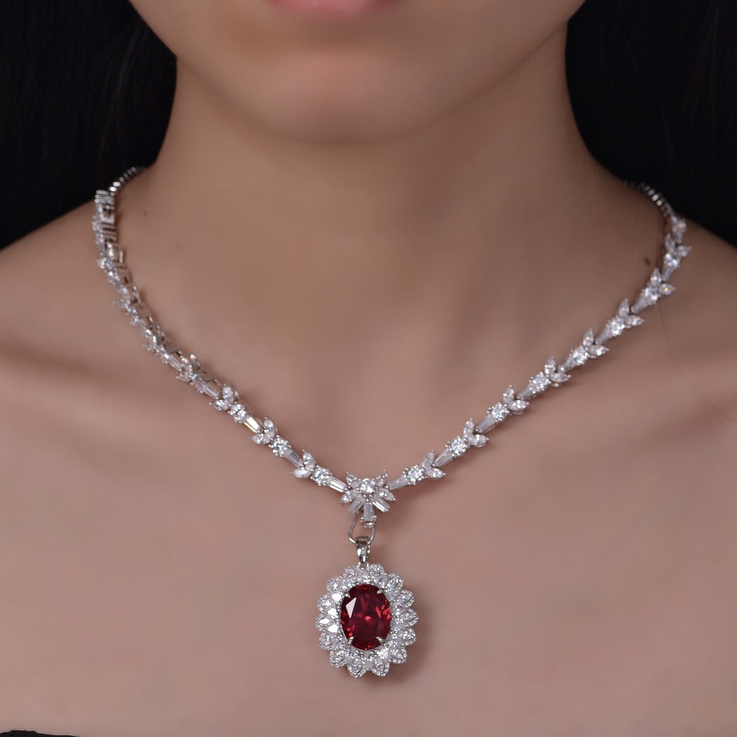 2025 New 0.5Ct Round 4mm S925 Sterling Silver Chain, 43cm (Pendant Not Included)