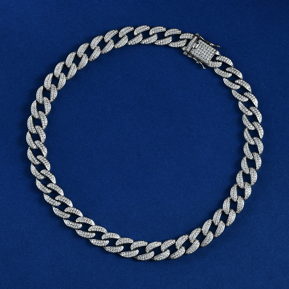 2025 New 1.5mm Round High-Carbon Diamond Unisex Necklace, 40-50cm