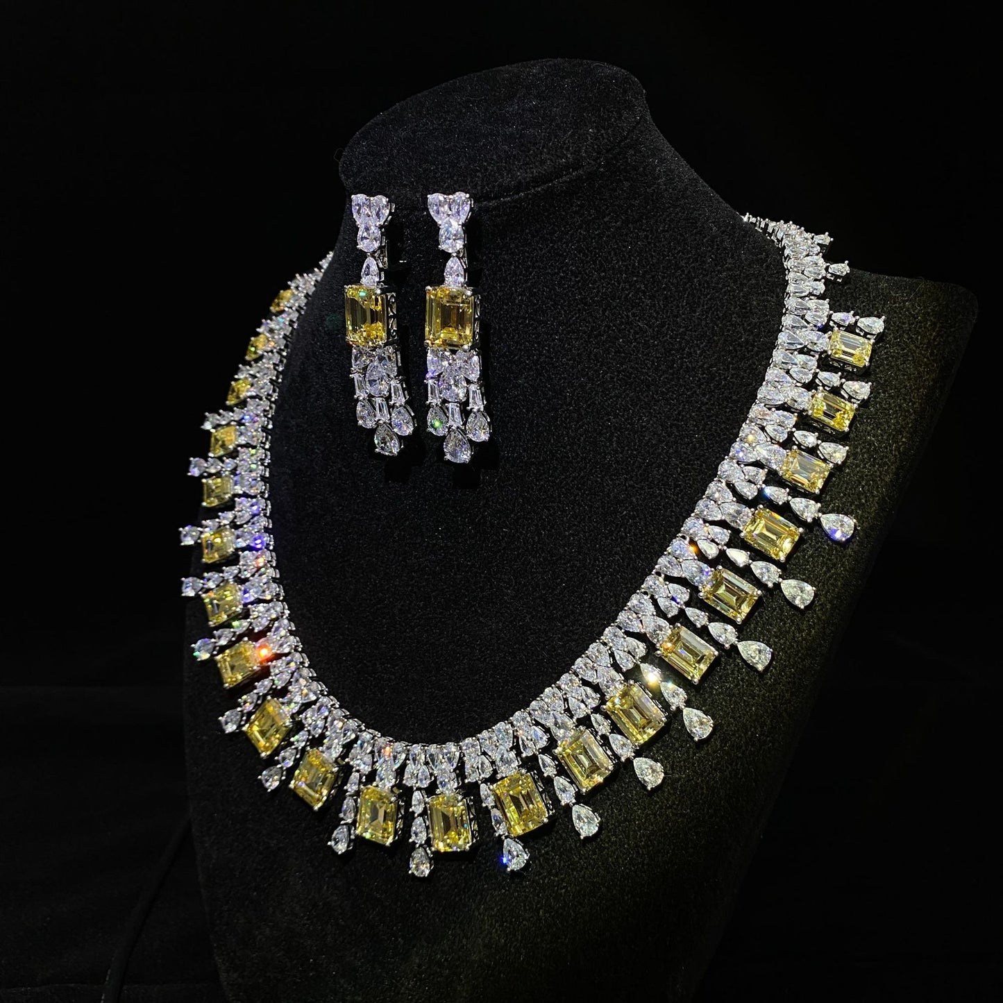 Luxury 6Ct Rectangular 10x12mm Pendant Necklace for Women, 925 Sterling Silver, 45cm Chain