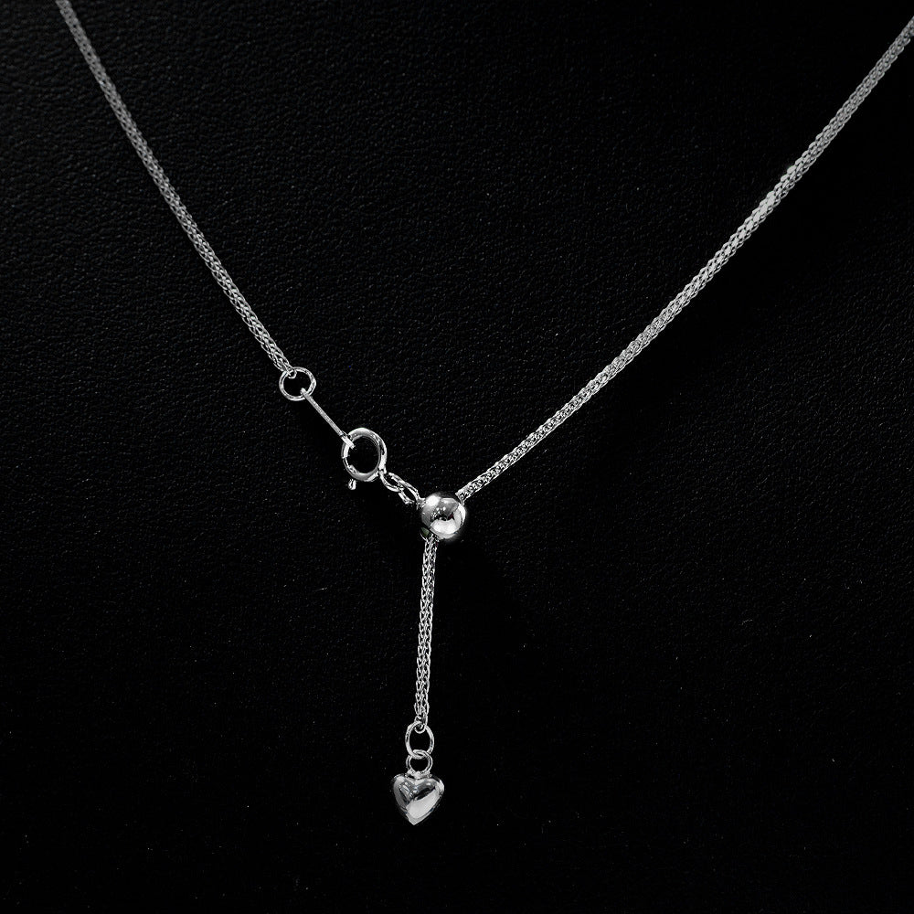 1mm Wide Choker Chain 925 Silver Necklace, 60cm Adjustable