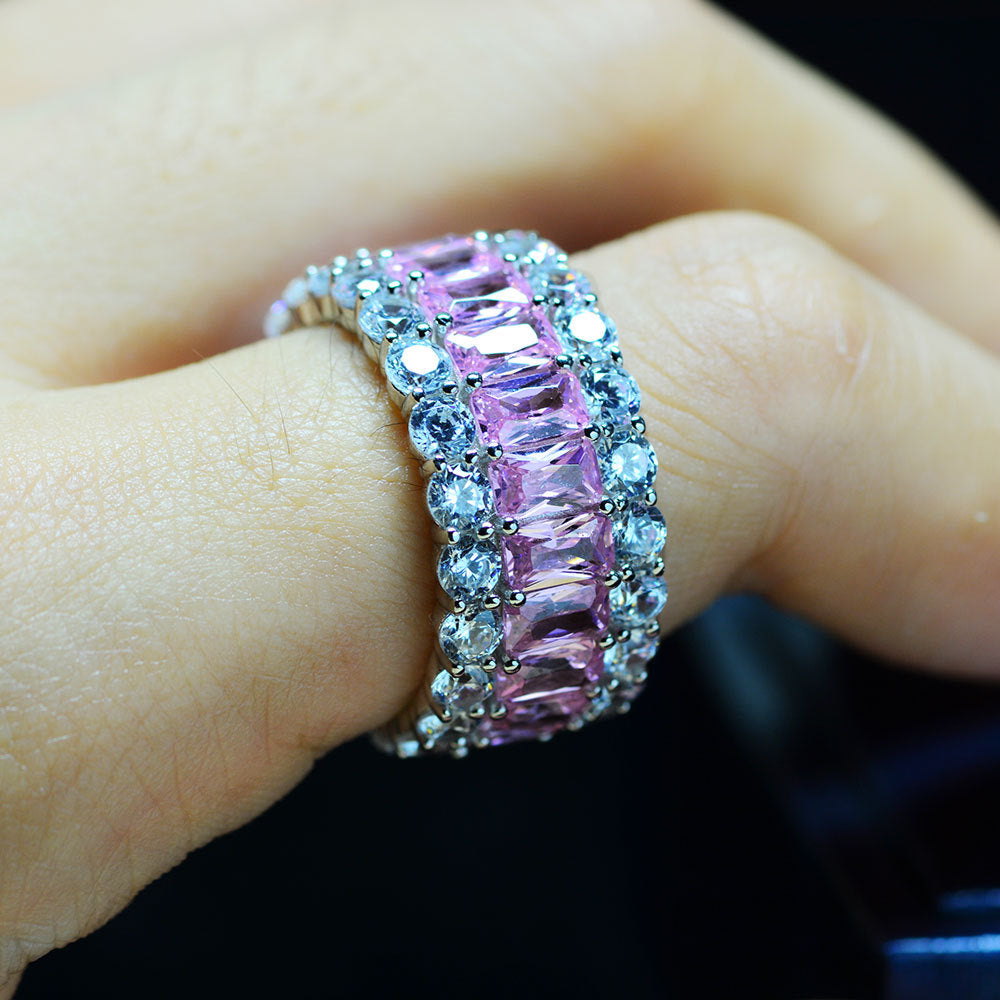 0.25 Carat Emerald Cut High Carbon Diamond Band – Sterling Silver 3×5mm 2025 Minimalist Luxury Women’s Ring