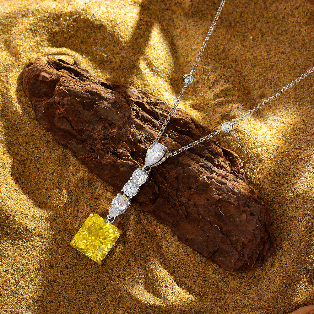 New 16Ct Rectangle 11x12mm Cross Pendant Versatile Necklace, 40+5cm