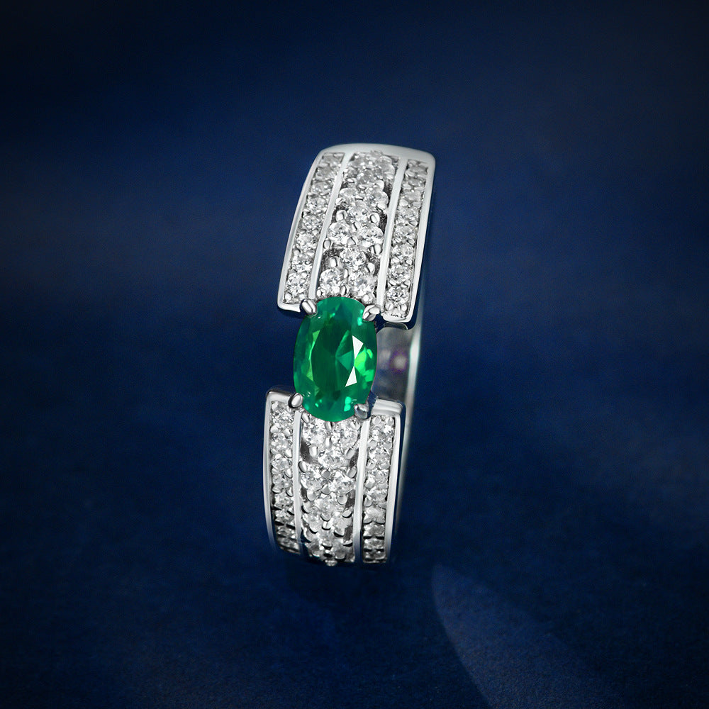 0.5 Carat Oval Gemstone Ring – Ruby, Sapphire & Emerald Options, 4×6mm Sterling Silver 2025 Collection