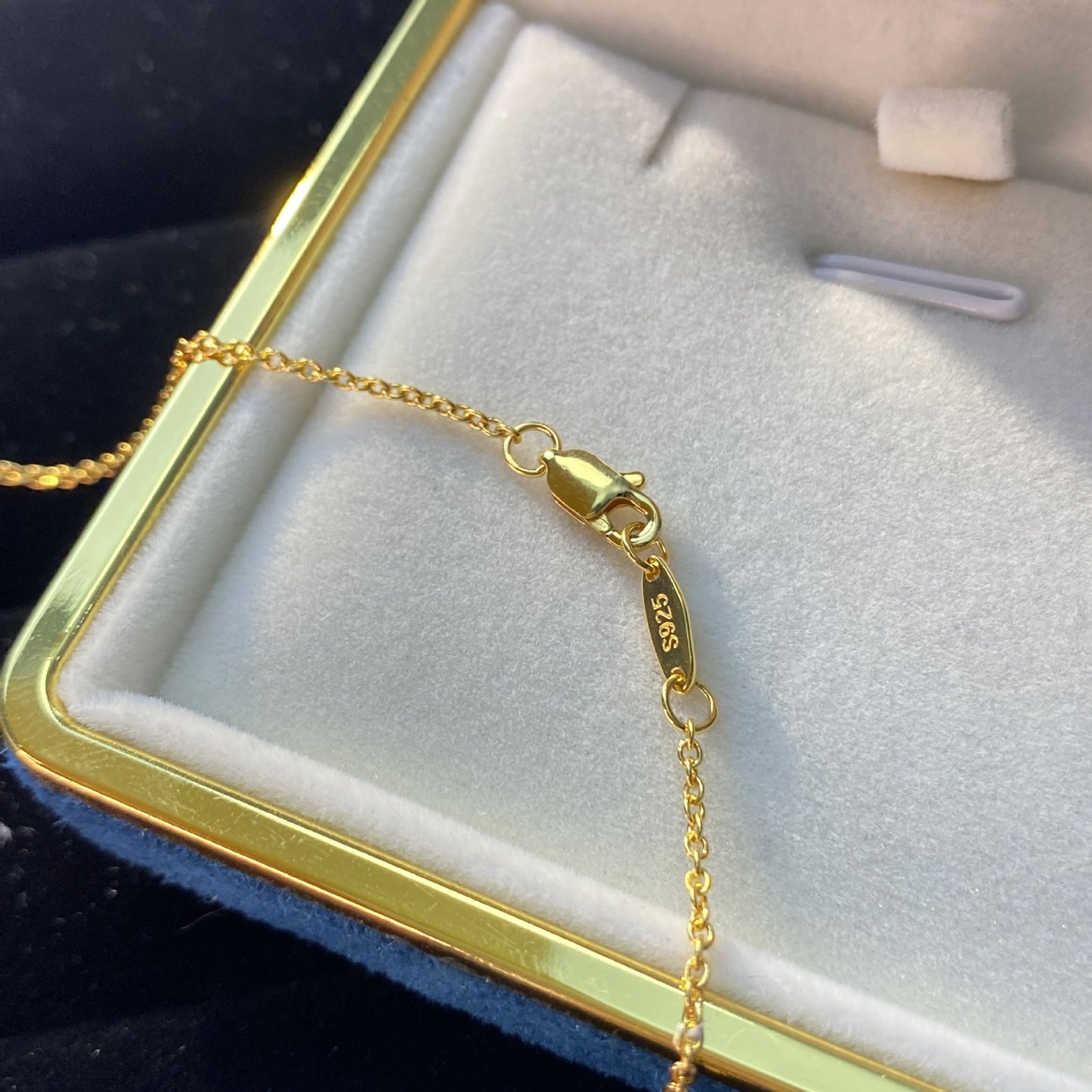 10Ct Heart 10x12mm 925 Silver Necklace with Gold Plated Pearl Chain, 40+3cm