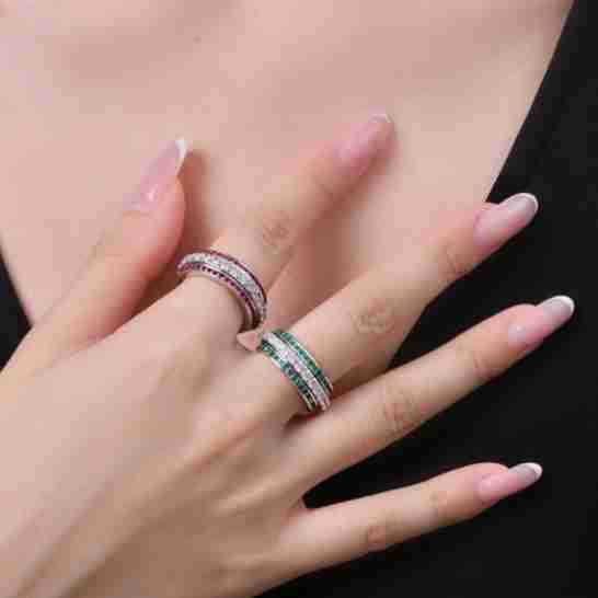 Minimalist S925 Silver Spinner Ring for Women – Lucky Wheel Design, 1.5mm Band