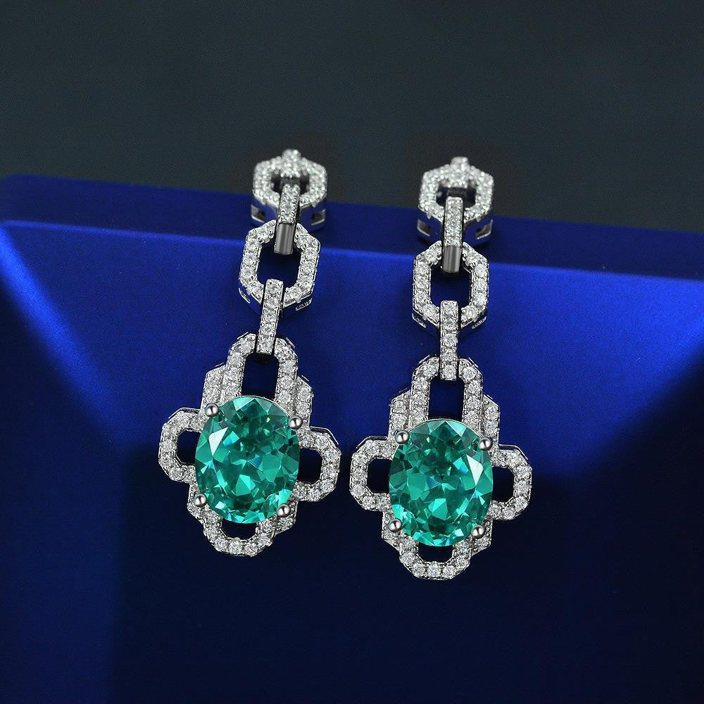 Sterling silver S925 earrings Tourmaline