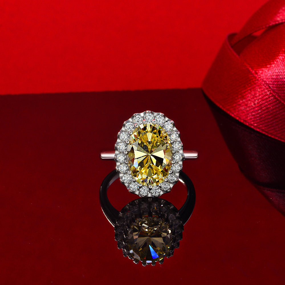 Sterling silver 10x14mm, European-American Style Elegant Setting, 8-Carat Ring