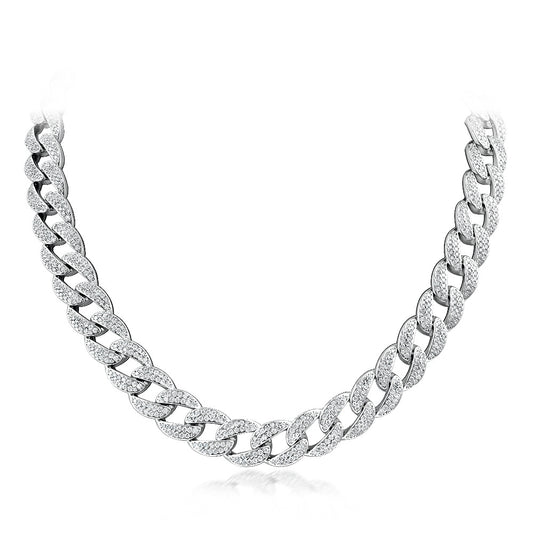 2025 New 1.5mm Round High-Carbon Diamond Unisex Necklace, 40-50cm